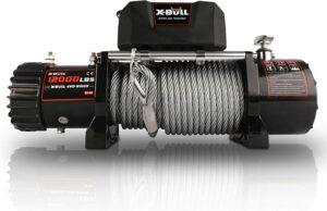 X-Bull 12V Steel Cable Electric Winch 12000 Lbs Load Capacity