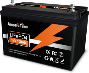 Ampere Time LiFePO4 Deep Cycle Battery 12V 100Ah